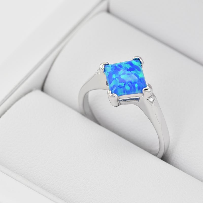 Opálový modrý prsteň 3548