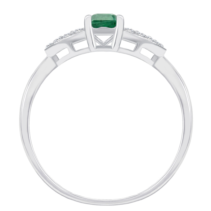 Platinový prsteň so smaragdom 378