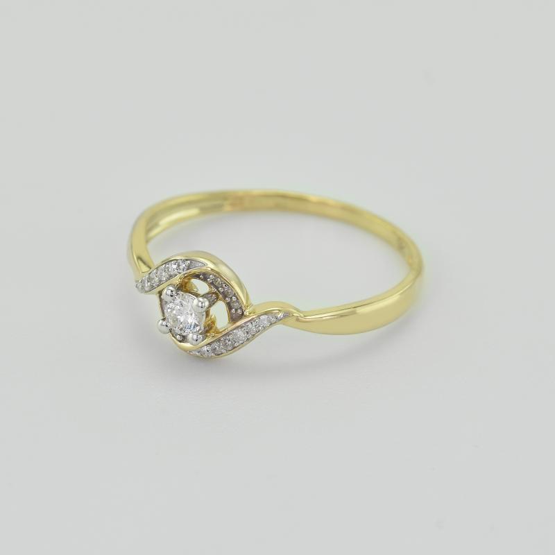 Zlatý zásnubný prsteň 40878