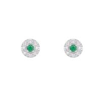 Smaragdové náušnice s diamantmi Kelsie