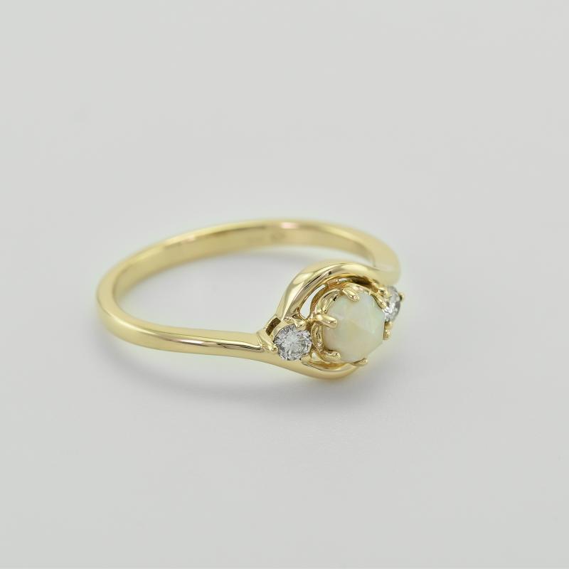Opálový zlatý prsteň 42308