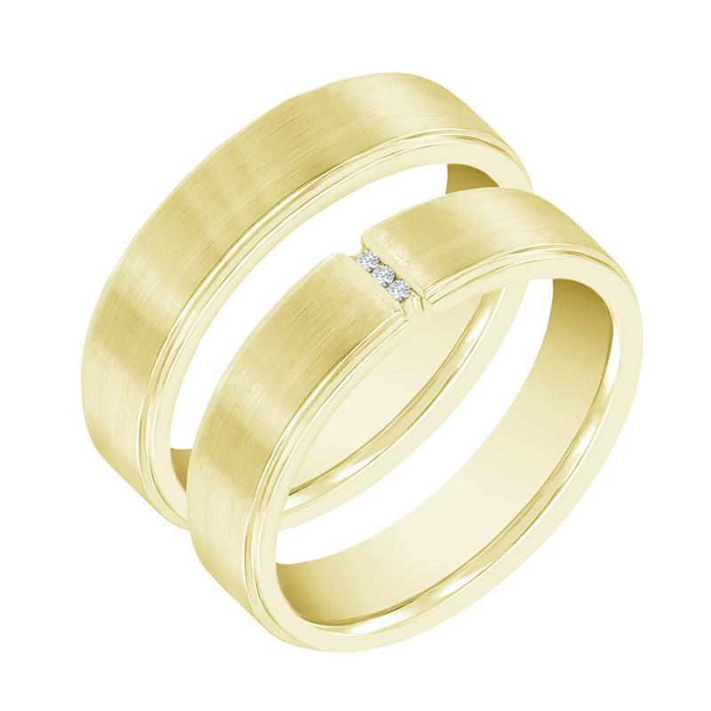 Zlaté platinové svadobné prstene 43008