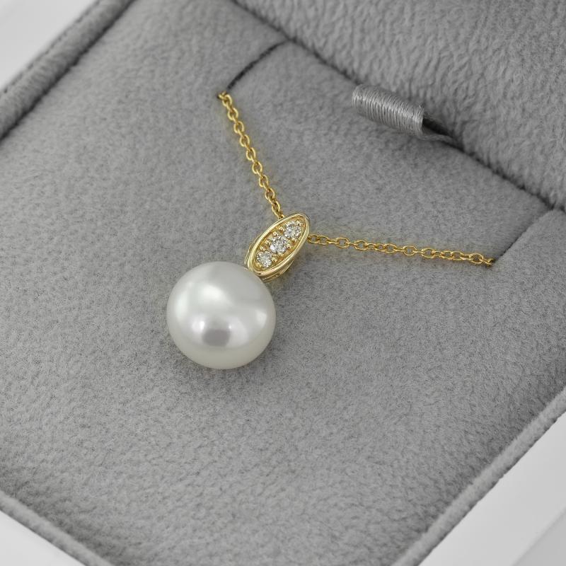 Zlatá kolekcia s perlami a diamantmi 43038