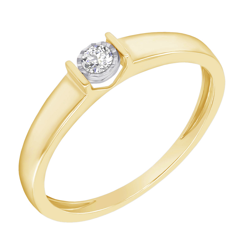 Elegantný zlatý prsteň s diamantom Sierra 43628