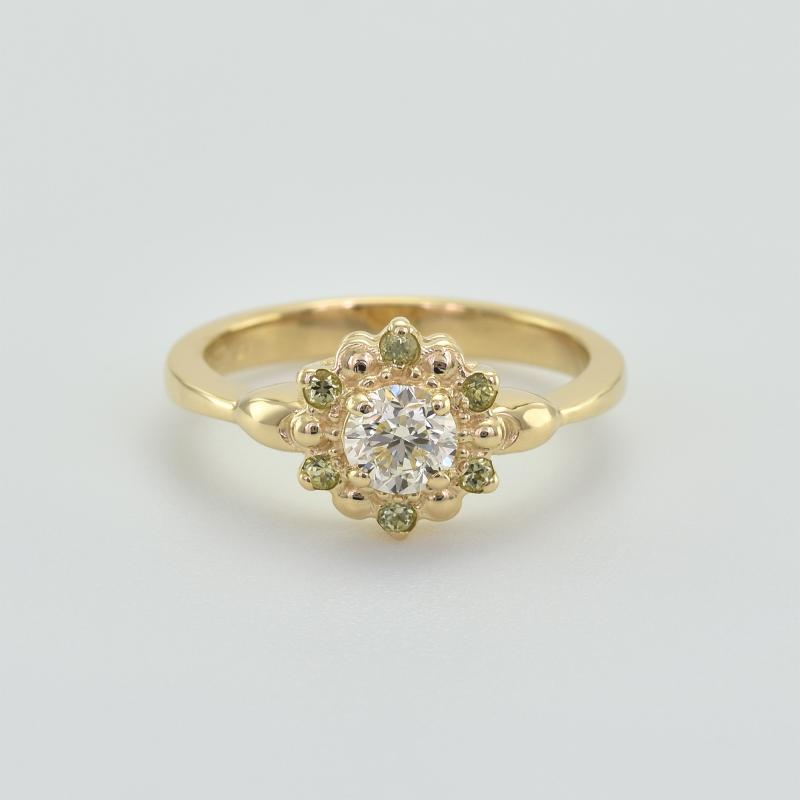 Prsteň s diamantom zo zlata 43638