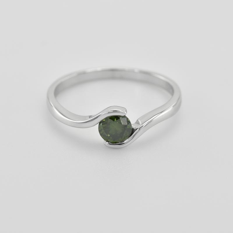 Zásnubný prsteň so zeleným diamantom Tany 45238