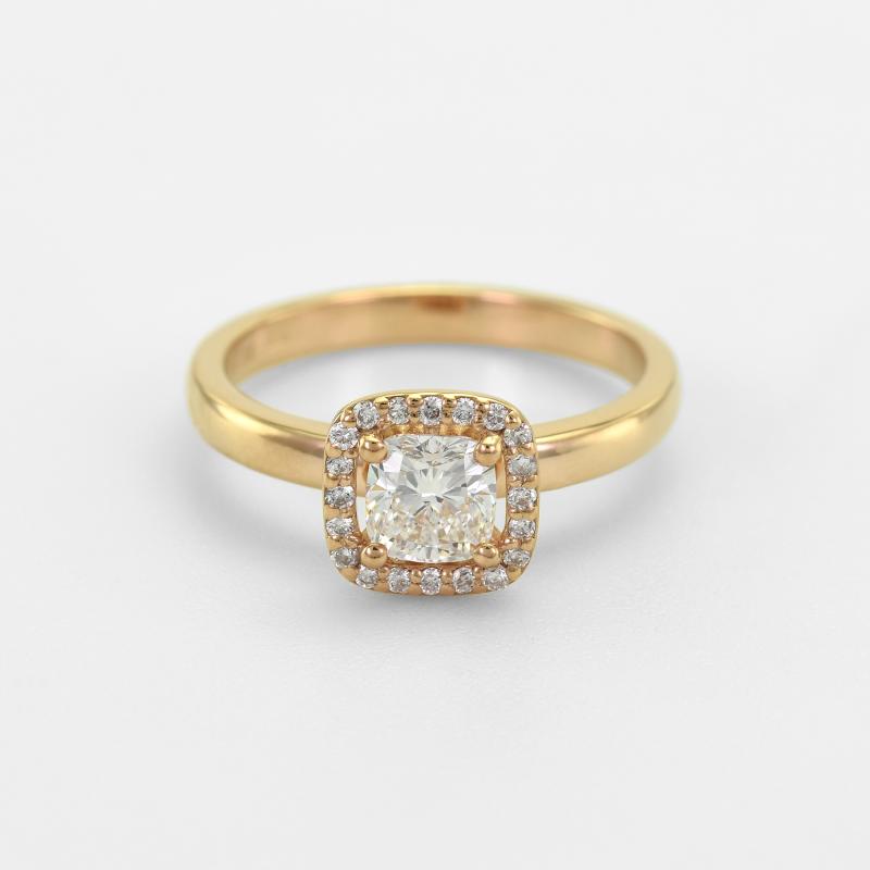 Zlatý prsteň s bielymi diamantmi 46058