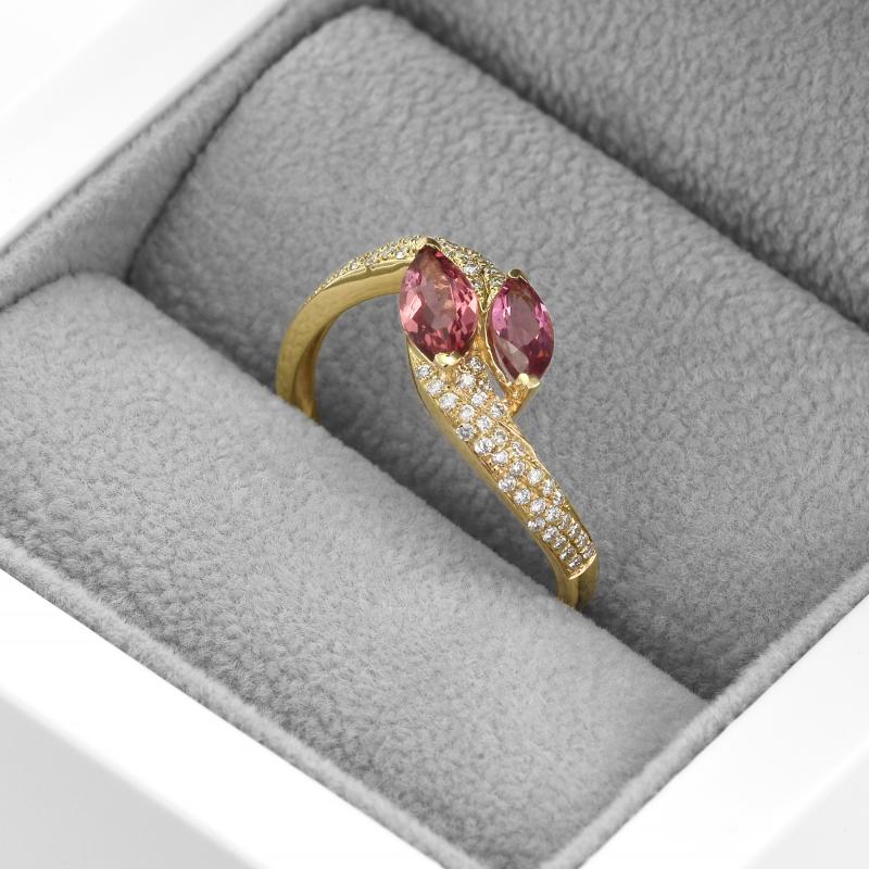 Zásnubný prsteň s turmalínmi 47068
