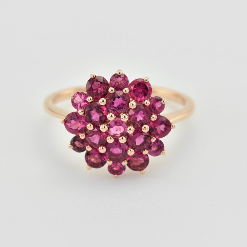 Turmalínový prsteň v tvare kvetu 5048