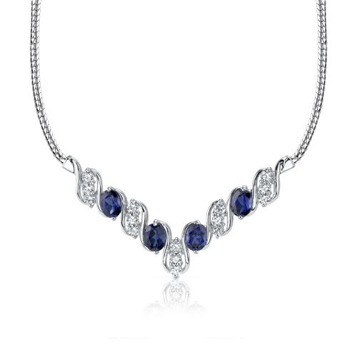 Elegantný zafírový náhrdelník Annu 5428