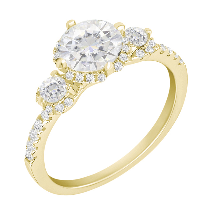 Diamantový zásnubný prsteň zo zlata