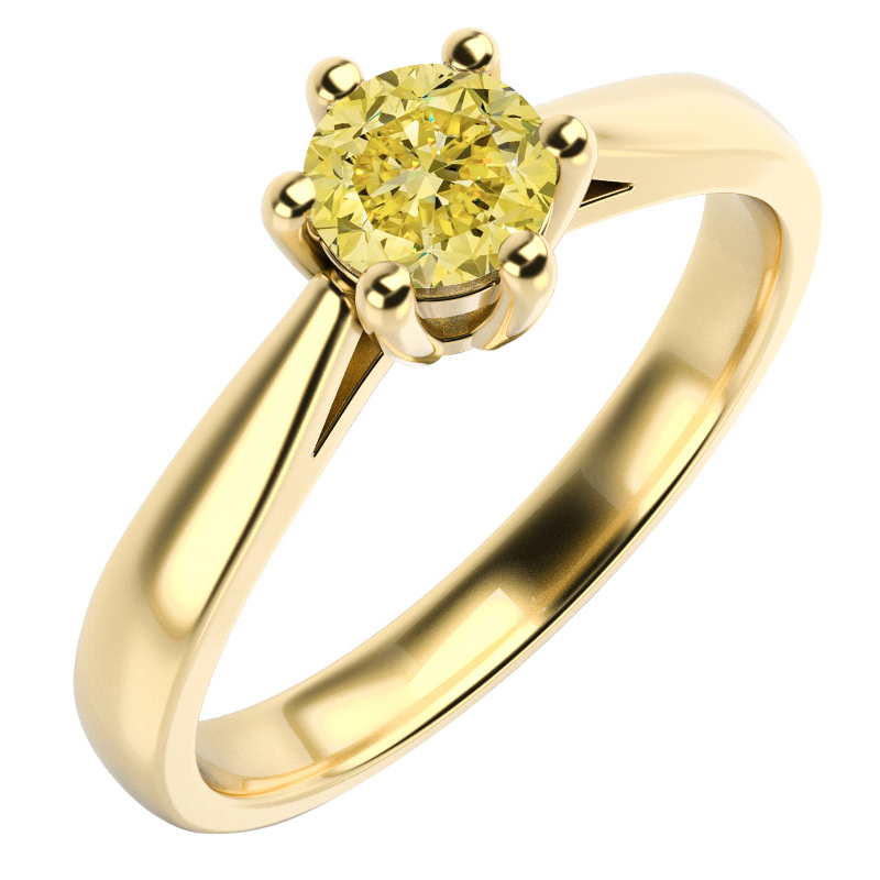 Zlatý prsteň s diamantom Sanies 59518