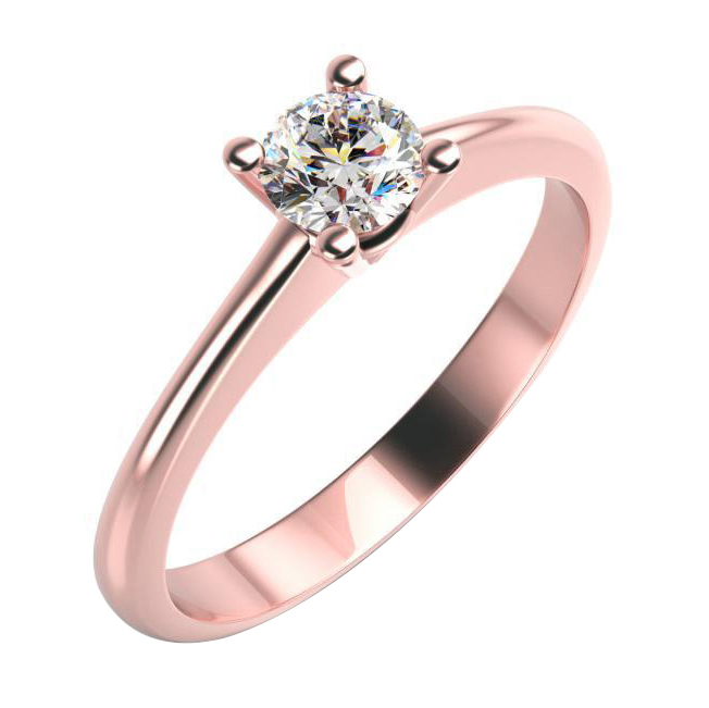Zásnubný prsteň z ružového zlata Godel 59808