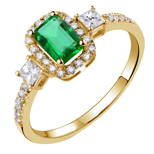 Zlatý prsteň so smaragdom 