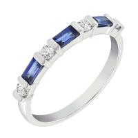 Elegantný prsteň so zafírmi a diamantmi Auriah