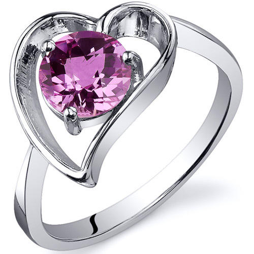 Roztomilý prsteň v tvare srdca s ružovým zafírom Myrna