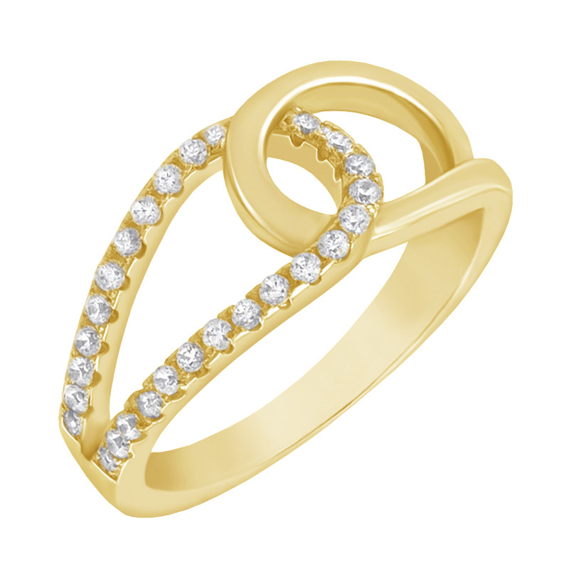 Zlatý diamantový prsteň 69298