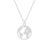 Platinový náhrdelník s mapou sveta World