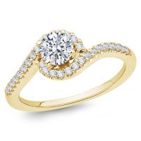Elegantný zásnubný prsteň plný diamantov Emmalyn