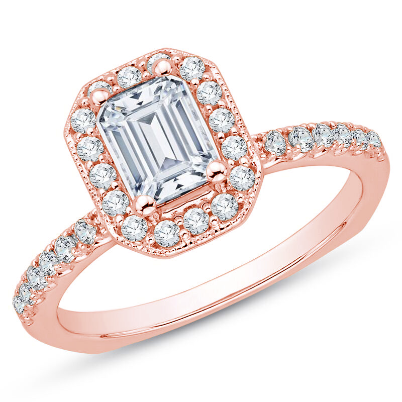 Zásnubný diamantový prsteň z ružového zlata 75158