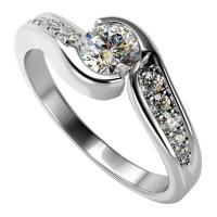 Elegantný zásnubný prsteň s lab-grown diamantmi Leann