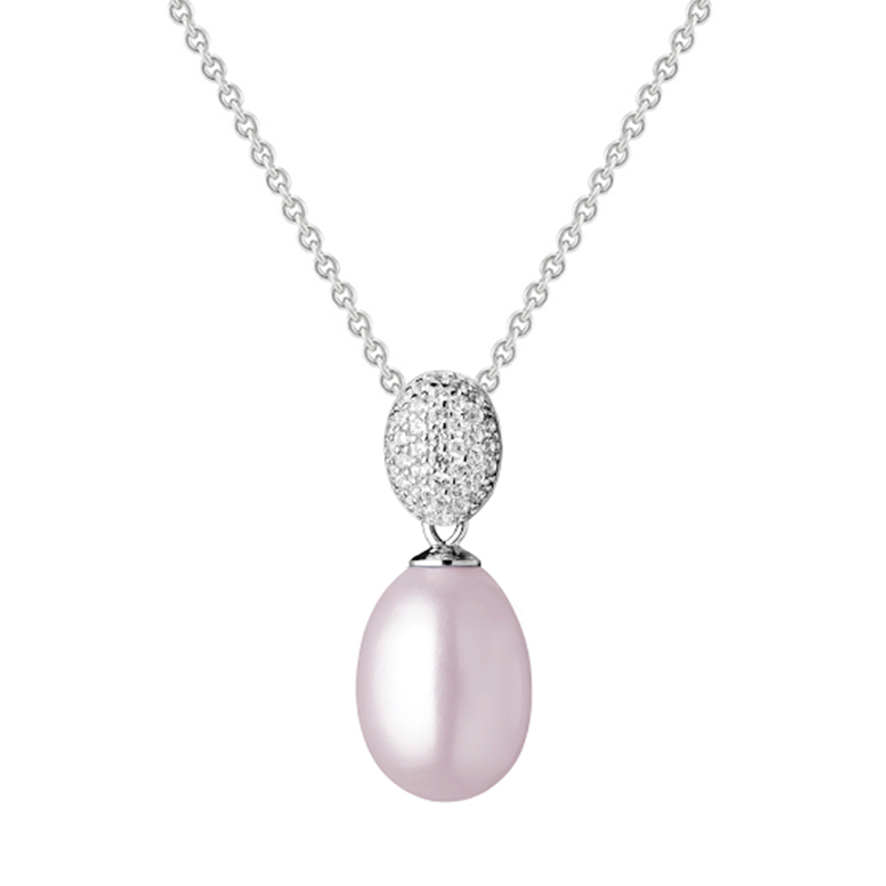 Strieborný prívesok s levanduľovou perlou