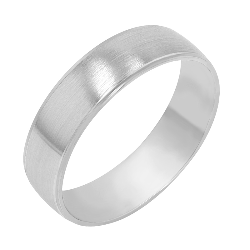 Pánský snubný prsteň z bieleho zlata 78678