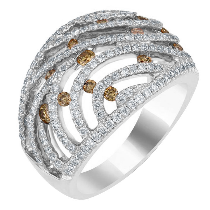 Diamantový prsteň z bieleho zlata 78878