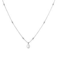 Decentný náhrdelník s bielou perlou Ruben