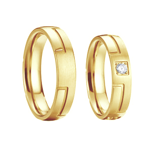 Zlaté svadobné obrúčky s diamantom Daja 96358