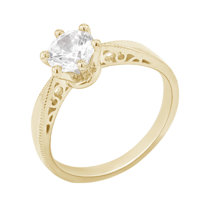 Zásnubný vintage prsteň s diamantom Ludger