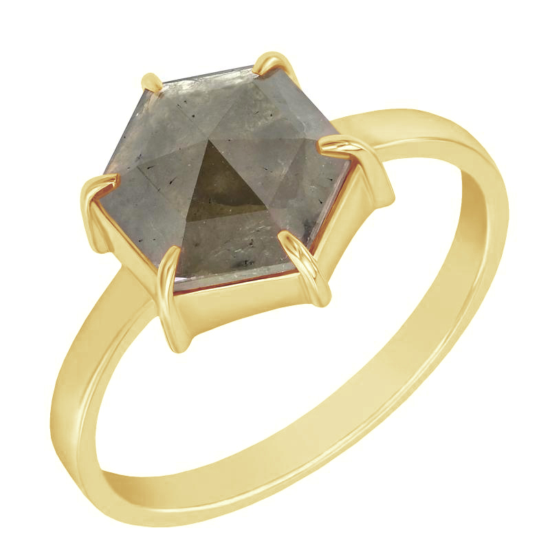 Zlatý prsteň so salt and pepper diamantem Joana 97458