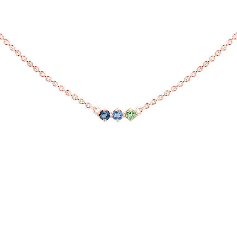 Strieborný náhrdelník s drahokamami podľa vášho výberu Kelley 99648