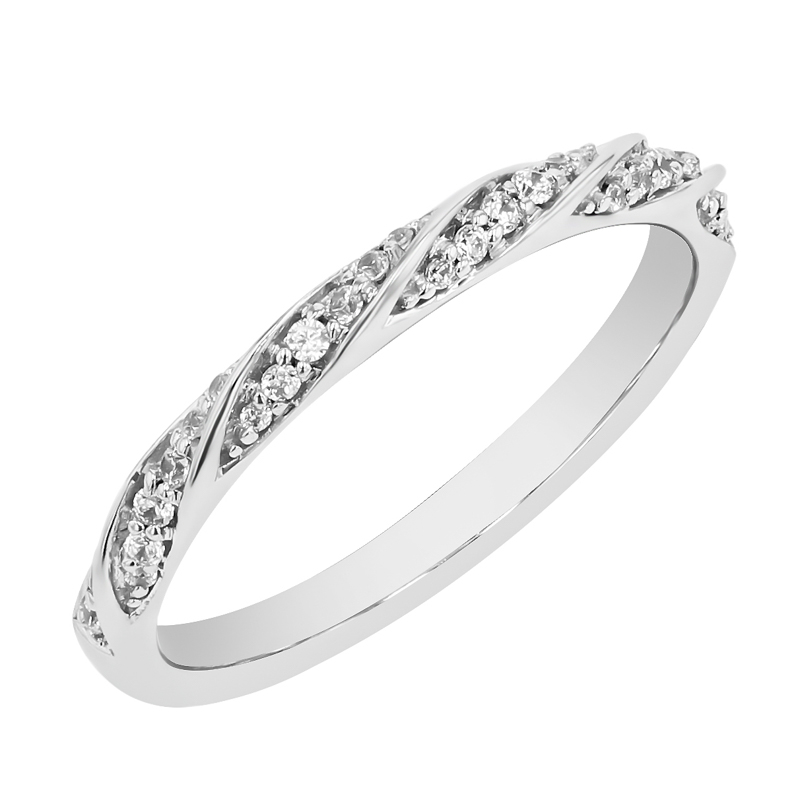 Prepletený eternity prsteň s diamantmi a pánsky komfortný prsteň Joanne 99938
