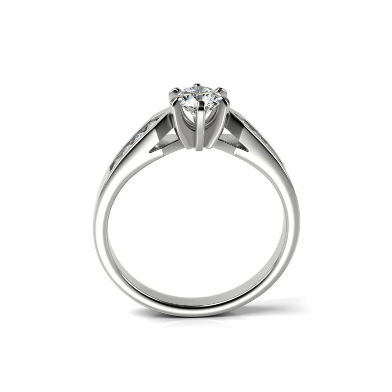 Zásnubný prsteň s moissanitom a diamantmi Cletia 100229