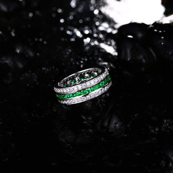 Smaragdový eternity prsteň 10089