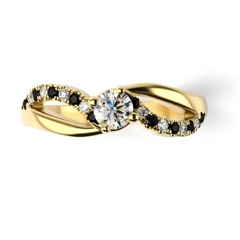 Zásnubný prsteň z ružového zlata Damica 10209