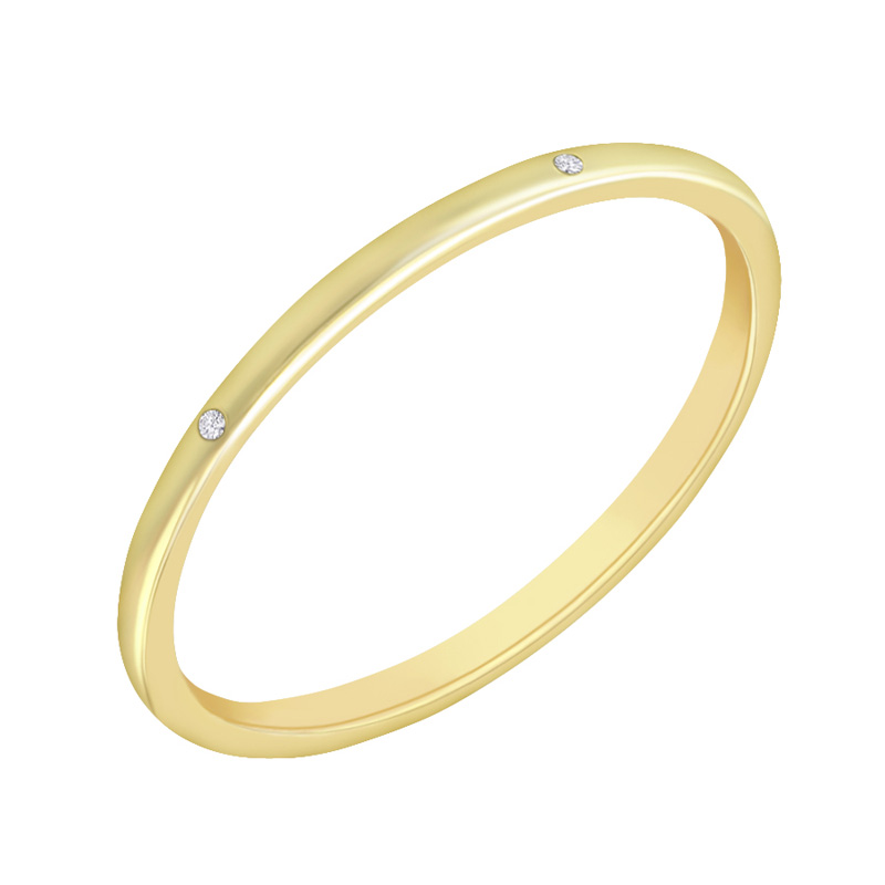 Minimalistický prsteň s lab-grown diamantmi a pánský komfortný prsteň Britta 102249