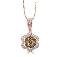 Diamantový kvet v náhrdelníku Oras