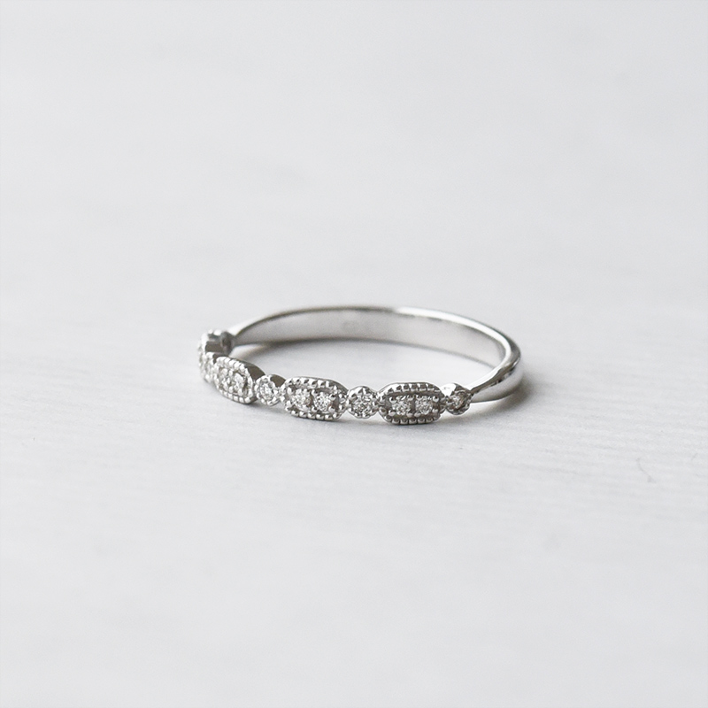 Strieborný eternity prsteň s lab-grown diamantmi Lesley 104759