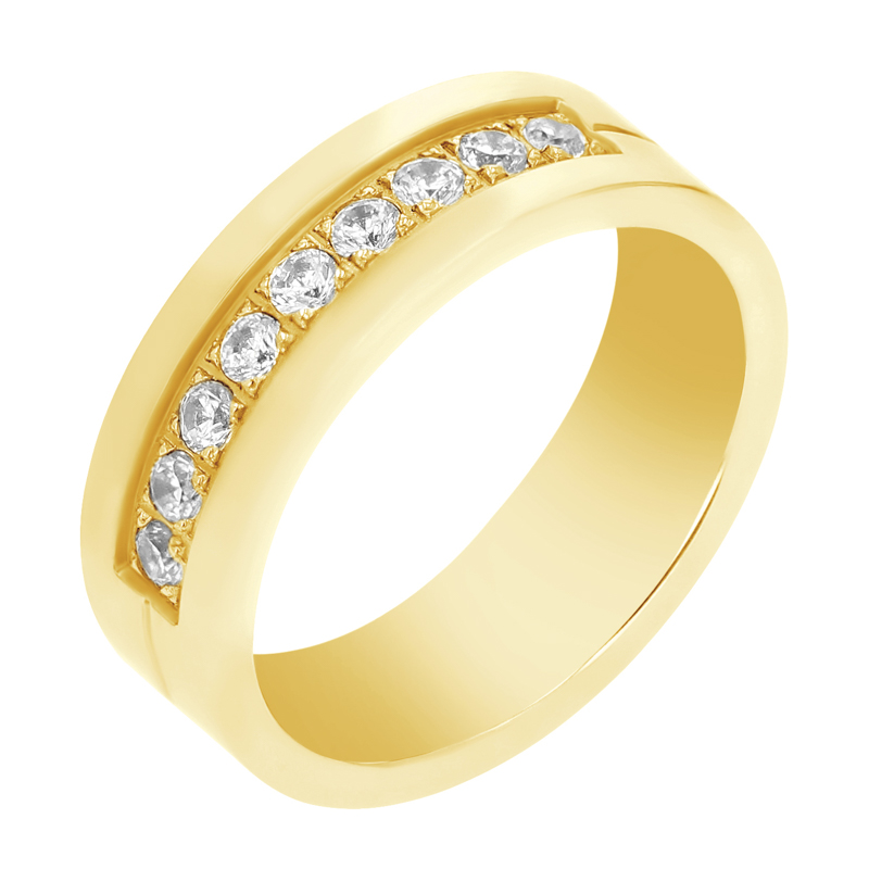 Zlaté svadobné prstene s diamantmi Zacy 105509