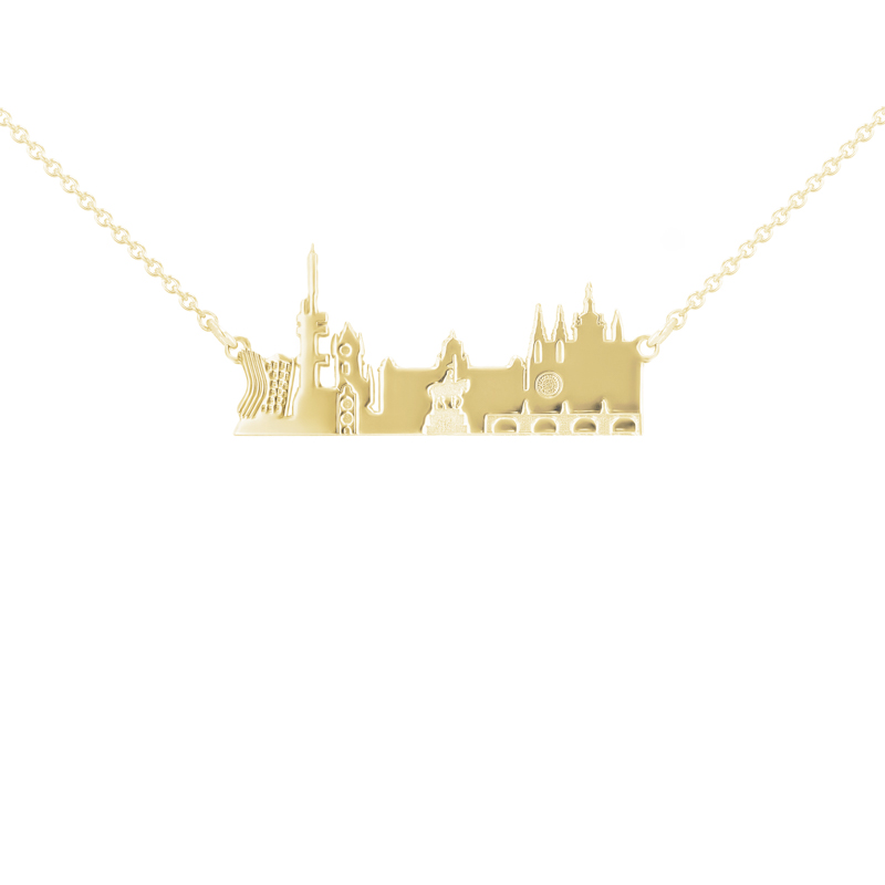 Strieborný náhrdelník mesta Praha