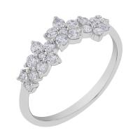 Kvetinový prsteň s diamantmi Shauna