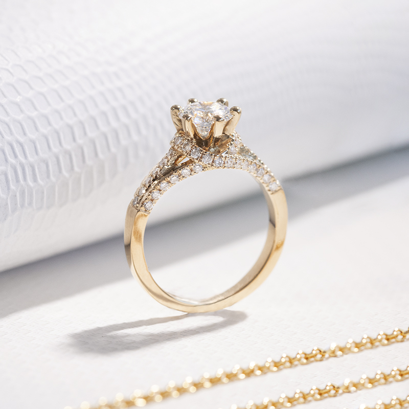 Halo diamantový zásnubný prsteň Deseny 111709