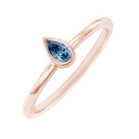 Minimalistický prsteň s certifikovaným fancy blue lab-grown diamantom Moyer