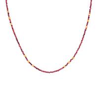 Strieborný pozlátený náhrdelník s granátovými korálkami Marilla