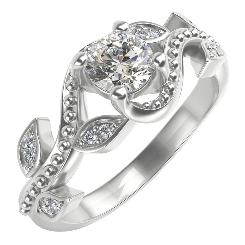 Zásnubný vintage prsteň s diamantmi Timothy 115759