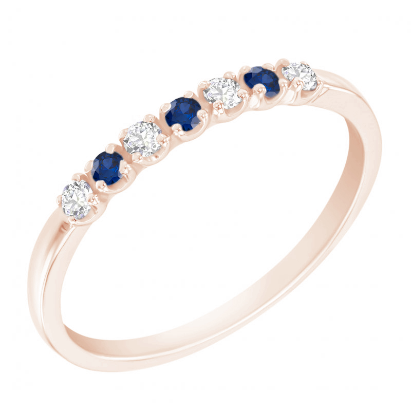Eternity prsteň s modrými zafírmi a diamantmi Alexis 120069
