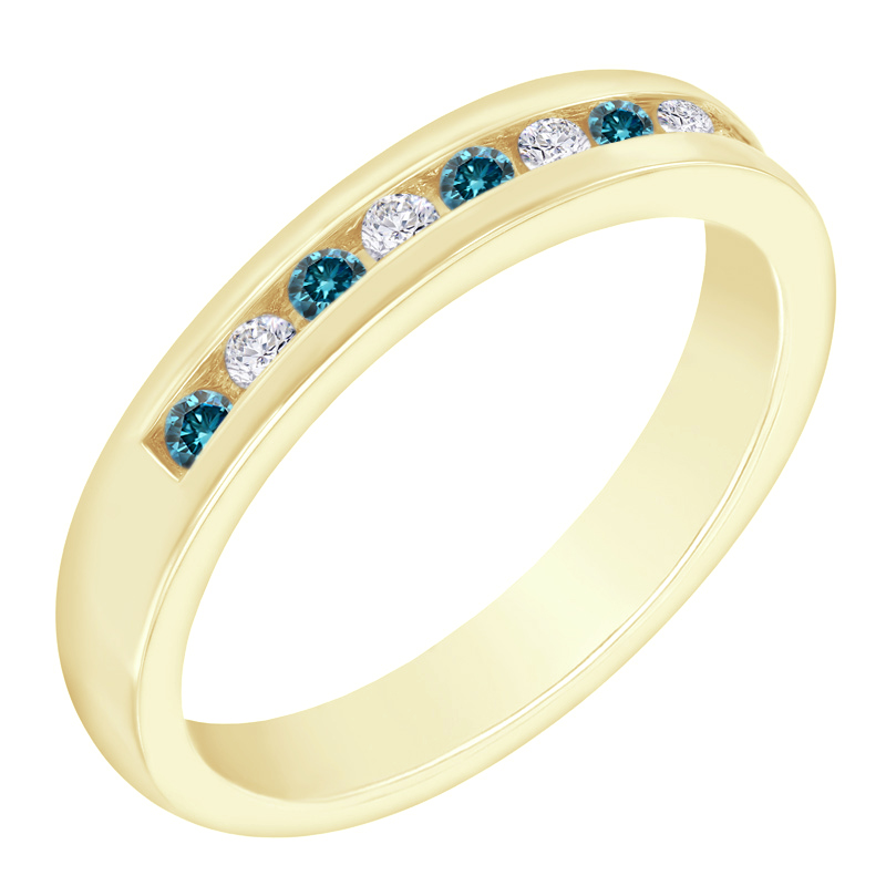 Prsteň plný modrych a bielych diamantov Evaly 120079