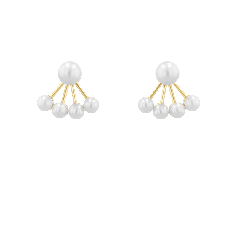 Atypické 2v1 náušnice s perlami Viola 120769